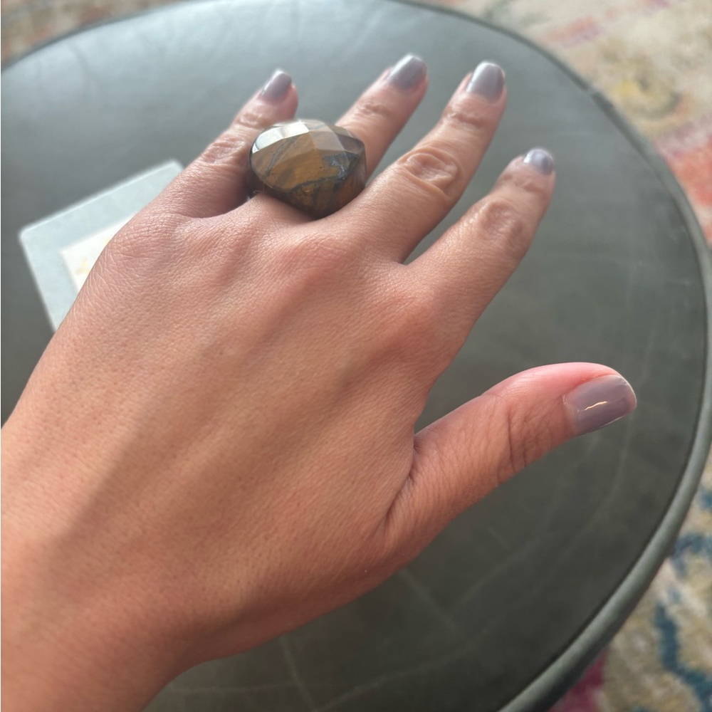 Chic Brown Gemstone Ring